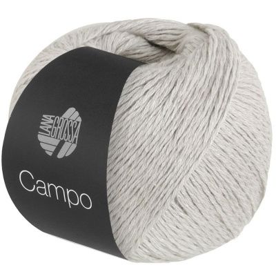 Lana Grossa CAMPO 003 серебристо-серый; Состав: 65 % Хлопок, 25 % Вискоза, 10 % Лён; 50гр/165м